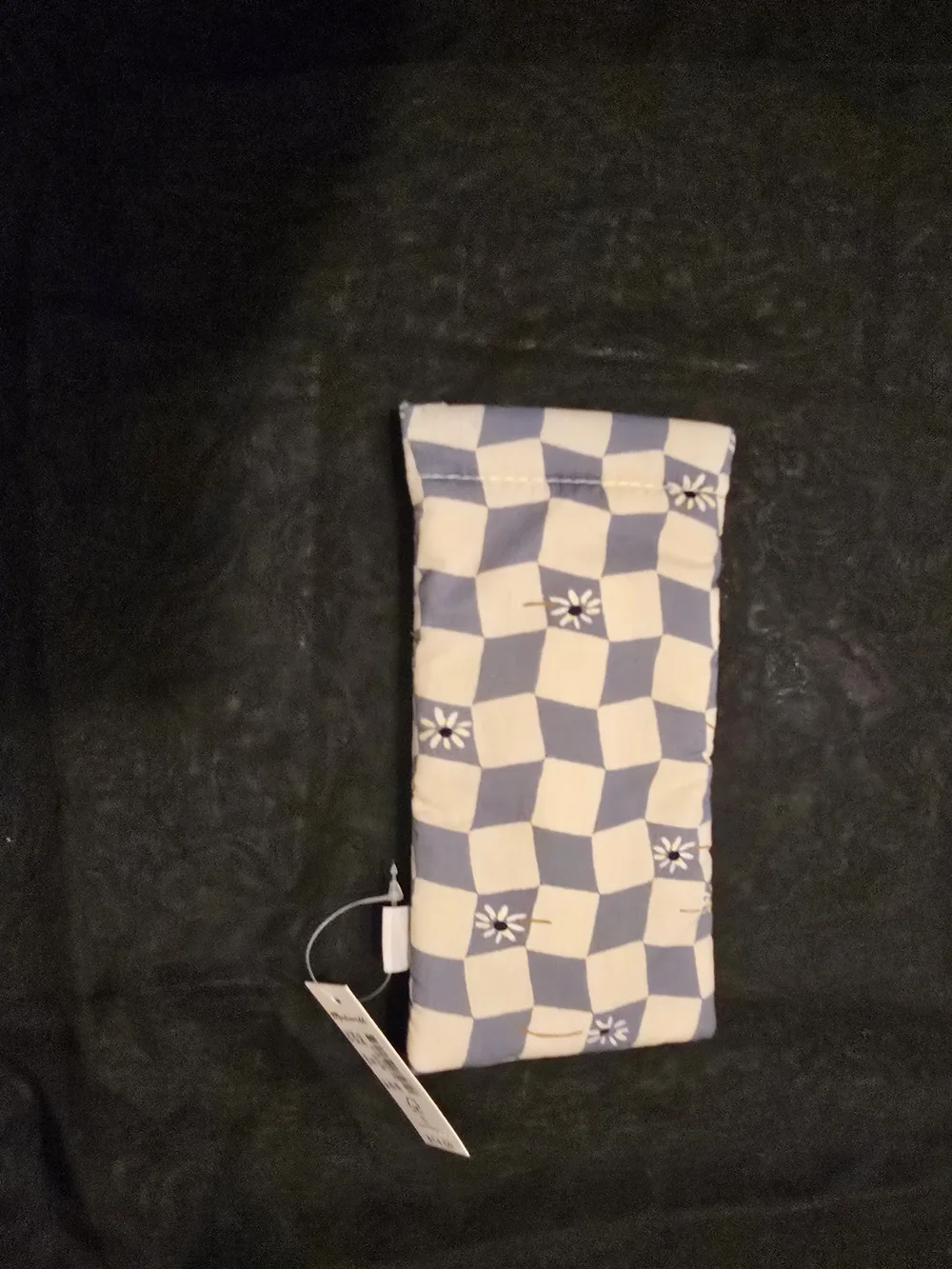 Madewell Blue and White Checkered Glasses Case - Picture 3 of 3